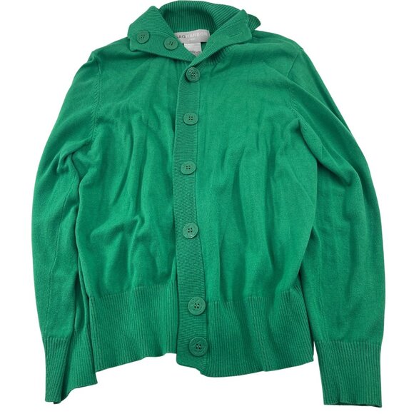 Sag Harbor Sport Womens Green Button-Up Cardigan Sweater XL Cotton - Picture 1 of 4